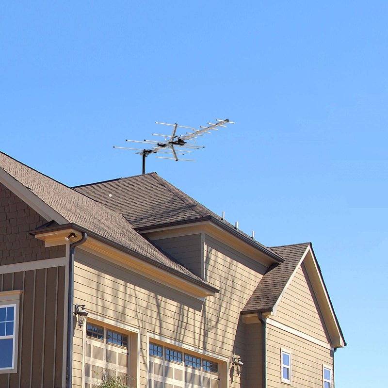 Five Star Yagi Satellite HD TV Antenna up to 200 Mile Long Range, Attic or Roof Mount Digital OTA TV Antenna for 4K Supports 4 TVs Installation Kit & Mounting Pole, Radio/FM Antenna - Image 5